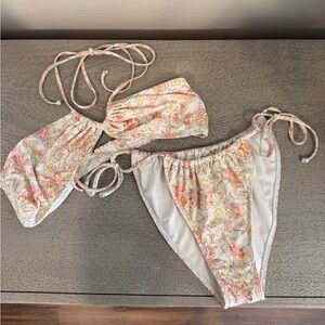 Billabong Floral Bikini - Pink and Yellow
